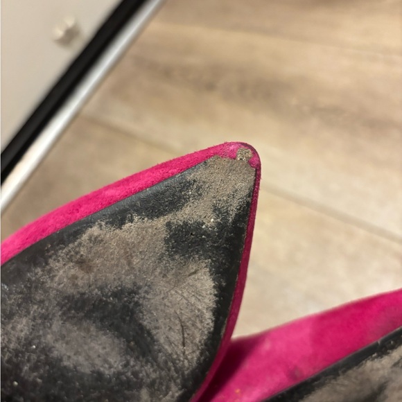 Proenza Schouler Peony mules in pink suede silver metal accent ring size 39 us 9 - Picture 7 of 8